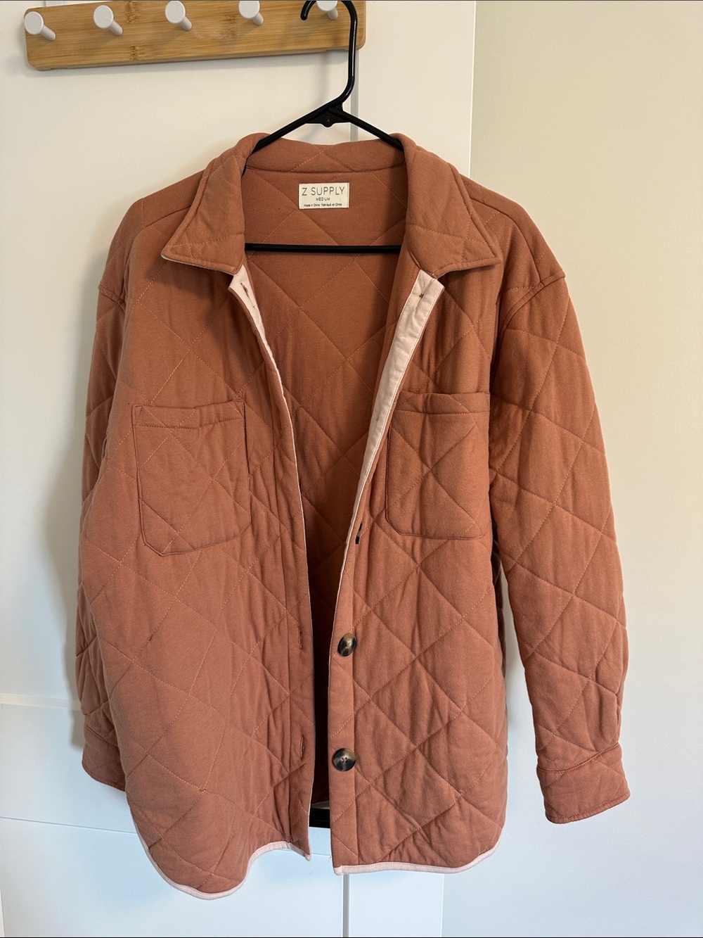 Z Supply womens Quilted Rust Shacket